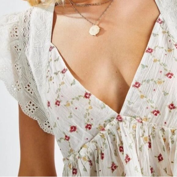 Free People Rosebud Embroidered Top - Picture 5 of 13